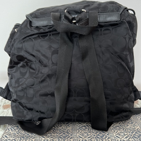 Coach Backpack in Signature Nylon - Black - Picture 2 of 4